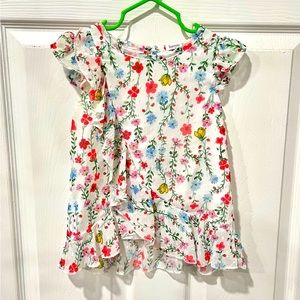 Toddler Girl Ruffle Floral Blouse